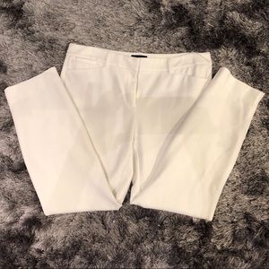 WHBM Ponte Slim Ankle Pant size 6 Off White